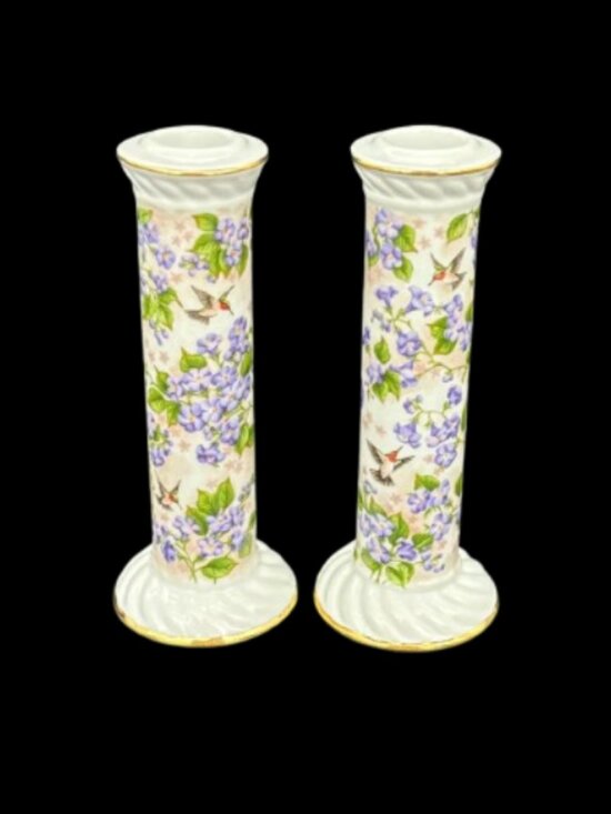 Crystal Catherdral Other - Vintage Cottagecore Crystal Cathedral Ministry Hummingbird  Candlestick Holders